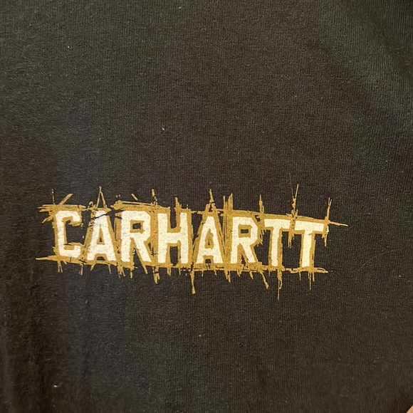 Carhartt Black Long Sleeve "WE ARE LIKE IRON" Shirt Large - Picture 2 of 4